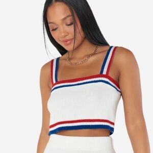 SHOW ME YOUR MUMU Below Deck Crop Top, Size Medium.